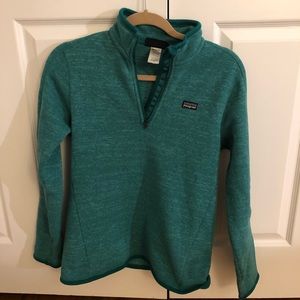 Women’s Green Quarter Zip Patagonia Fleece
